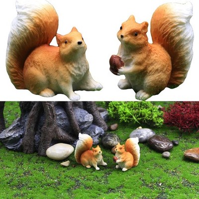 Eichhörnchen -Ornament Ornament Terrarien Gardens Robust Wohnkultur Garten