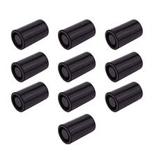 35mm Caliber Plastic Film Canisters with caps 10pc Black