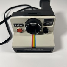 Vintage Original Polaroid SX-70 One-Step White Rainbow Stripe Land Camera