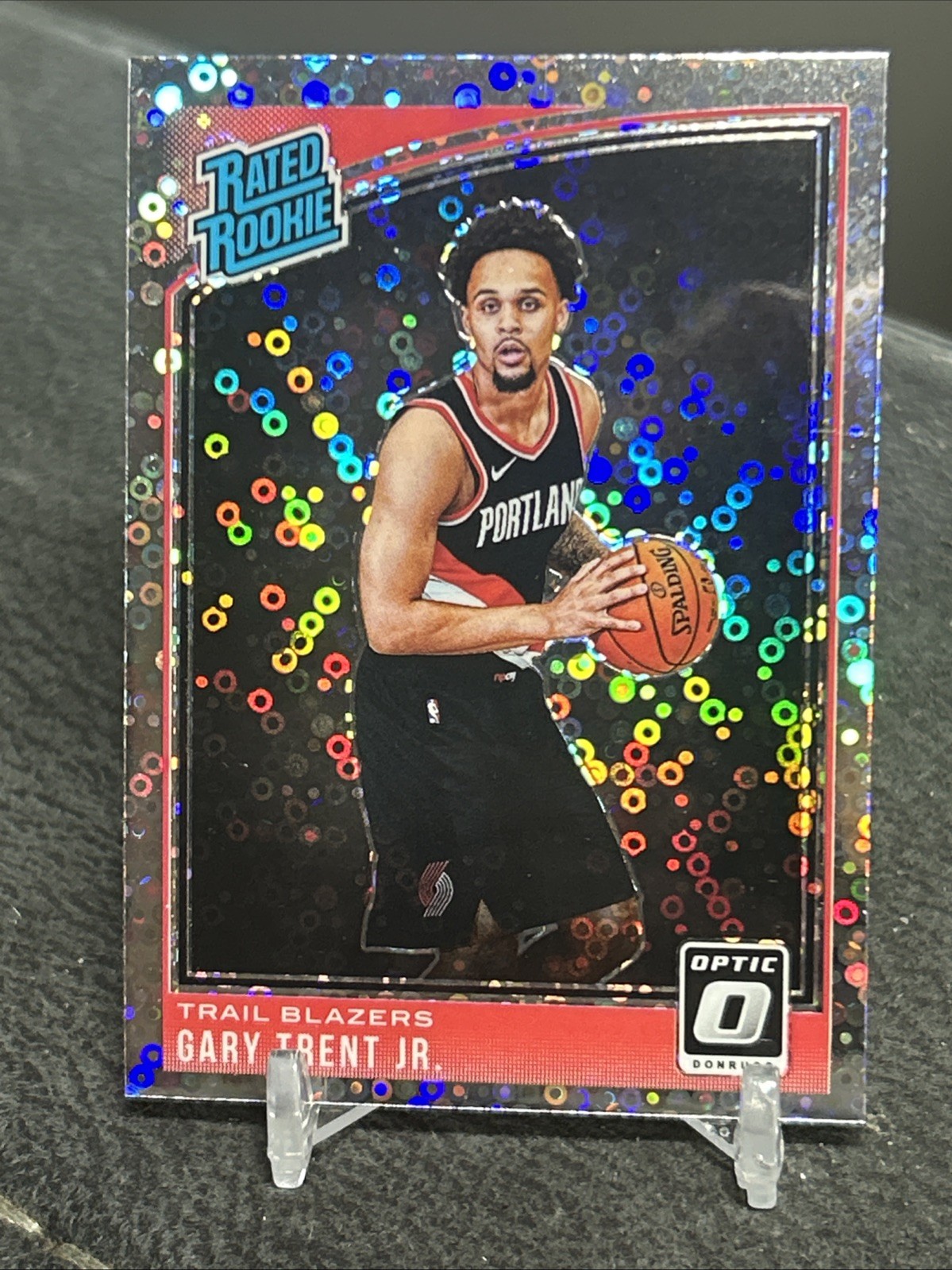Gary Trent Jr. 2018-19 Donruss Optic Fast Break Silver Prizm RC #199 Portland