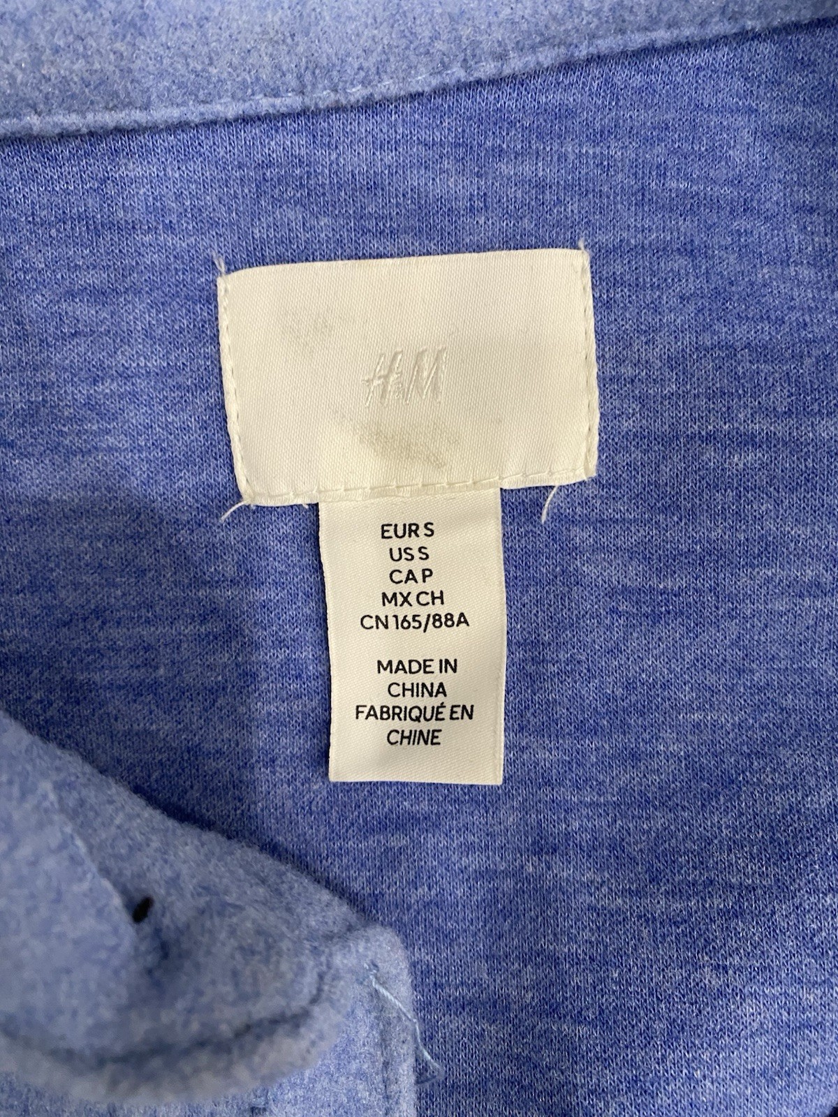 H&M Women's Blue Button-Up Shirt with Chest Pockets, Long Sleeve, Size S thumbnail 4