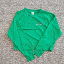 All In Motion Green Pullover Sweatshirt Crew Neck Long Sleeve Sports Logo M