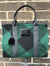 NWT $195 Kurt Geigerr Tweed Southbank Tote Bag Green Black