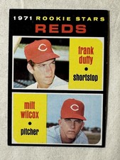 1971 Topps Rookie Stars • Frank Duffy & Milt Wilcox • Cincinnati Reds •Card #164. rookie card picture