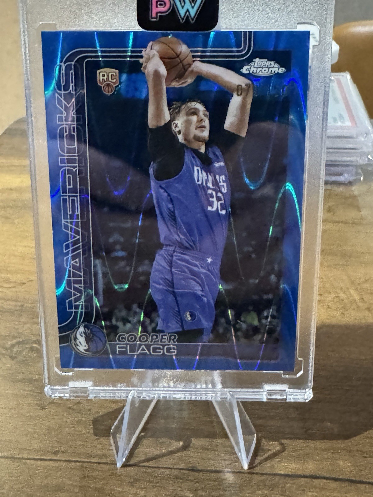 2025-26 Topps Chrome Cooper Flagg #251 Blue Wave Rookie RC Color Match /150