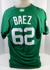 2017 Detroit Tigers Sandy Baez #62 Game Issued Green Jersey St Patricks Mr I P 9