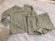 Toddler boys rash guard and swim shorts