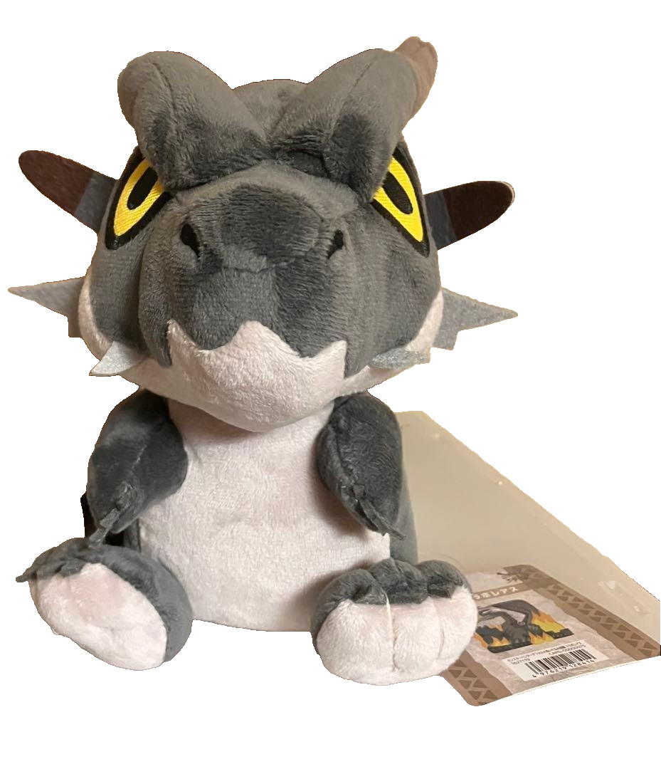 Monster Hunter Chibi Peluche Dragón Negro Fatalis 2024 Japón Juego Juguete con etiqueta
