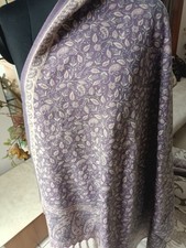faded lilac Tibet Yak Wool Shawl Large Soft Yoga Hippie meditation Blanket