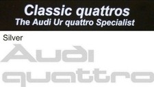 AUDI UR QUATTRO TURBO- COUPE  - 80 - 90 B2 SILVER SPECKLED BOOT LID STICKERS