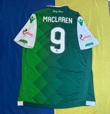 HIBERNIAN EDINBURGH 2018-2019 HOME #9 MACLAREN SOCCER JERSEY Sz. XL (by tag:XXL)