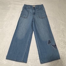 OshKosh B'gosh - Girls Baggy Butterfly Wide Leg Jeans - Light Wash - Size 10