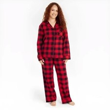 Wondershop Women's Size: Medium 2-Piece Family Sleep Set Red Buffalo Check