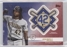 2018 Topps Update Jackie Robinson Day Manufactured Red 9/25 Josh Bell Patch 0c3