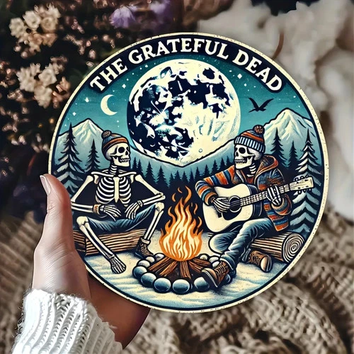 Tin Metal Signs Home Décor 8x8 Vintage Style The Grateful Dead Aluminum W