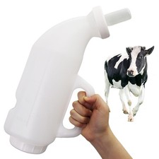 2.64 Quart High-Capacity Horizontal Milk Bottle Calf Feeder Bottles with Hand...