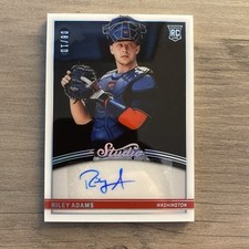 2022 Chronicles Studio Black Signatures Holo Gold 8/10 Riley Adams Rookie Auto