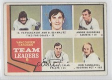 1974-75 Topps Team Leaders Dennis Ververgaert Bobby Schmautz Andre Boudrias 1s7