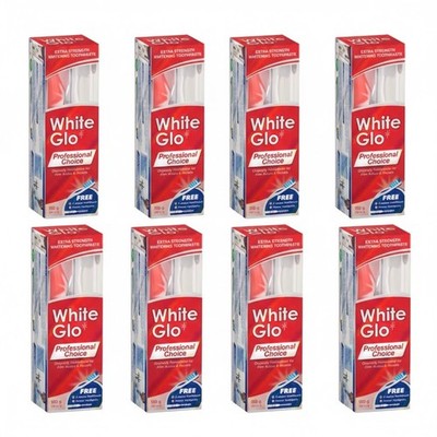 6er Pack x WHITE GLO Extra Strength Whitening Zahnpasta Profi Auswahl