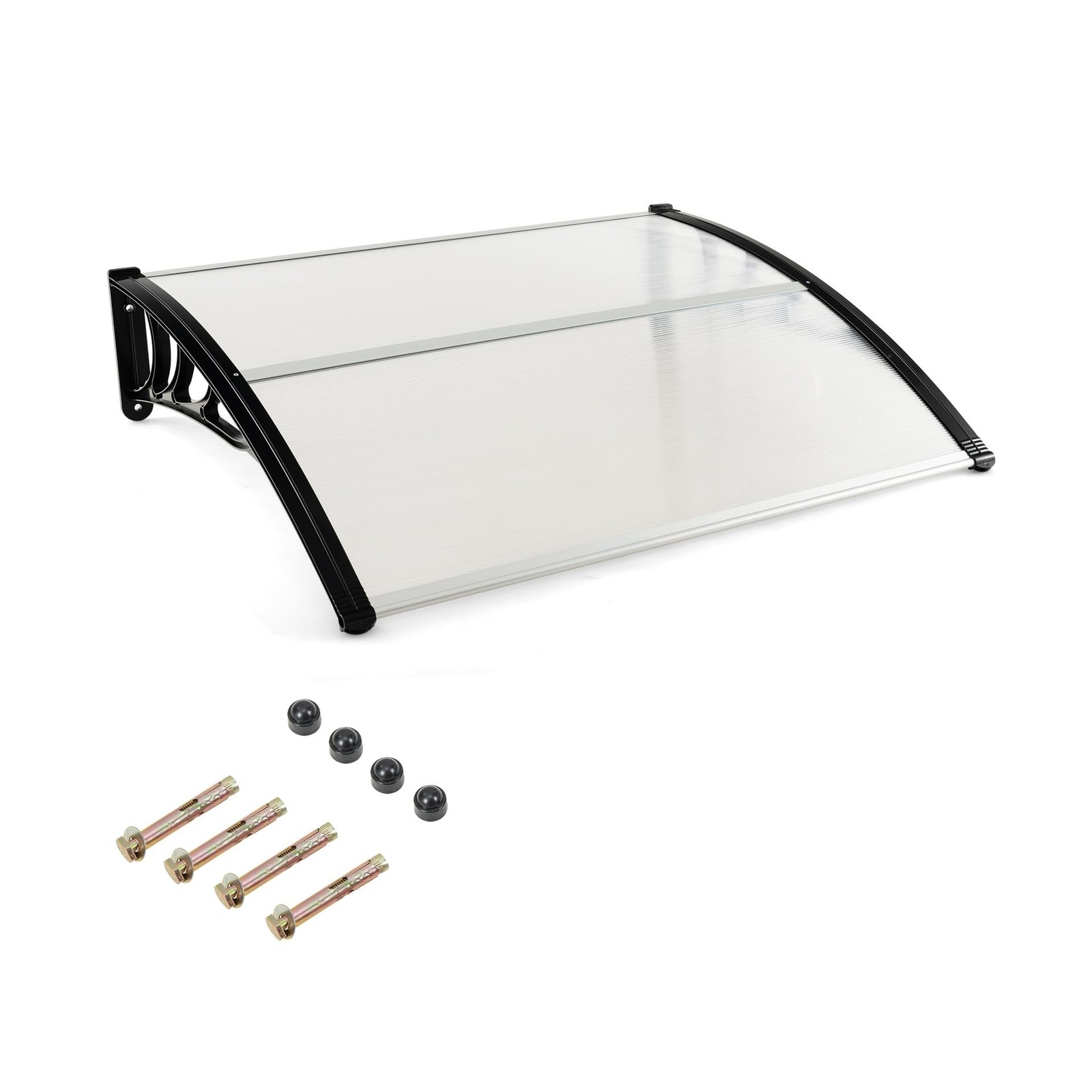 Goplus Awnings for Doors, 48" x 40" Window Awning with Rain Snow Sunlight UV ...