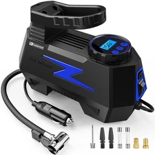 FADAKWALT Tire Inflator Portable Air Compressor DC 12V Tire Air Pump with LED...