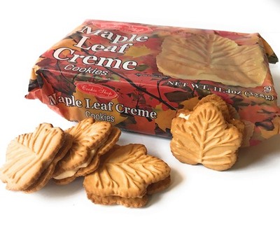Maple Leaf Cookies, one 11.4 oz package Ounce (Pack of 1), Brown 