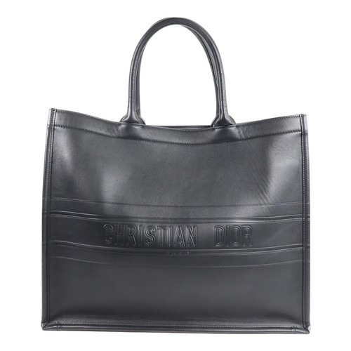 Christian Dior CD Dior Book Tote Large Hand Bag M1286ZGSB Calfskin Leather Black