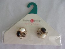 Lindsay Phillips Interchangeable Snaps White/Clear/Black/Gray "Gems" NEW