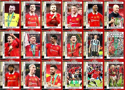 Manchester United 2023 Football League Cup Endsieger Sammelkarten Carabao