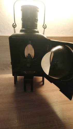 Alte Eisenbahnlampe Zugschlussleuchte Petroleumlampe DB Bahnlampe - Bild 7 von 11