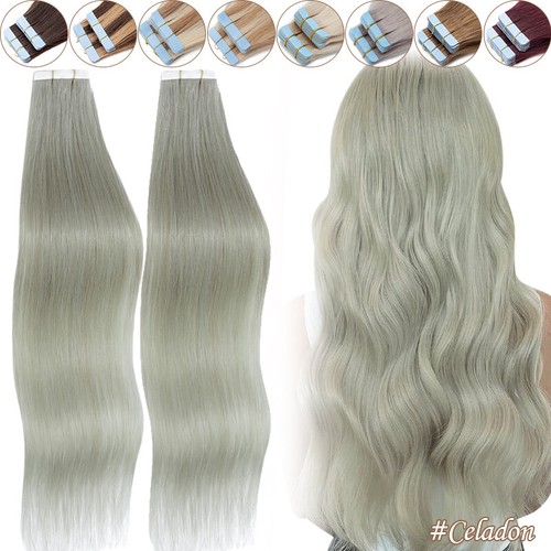 Extensiones de cabello humano gruesas Real Cinta Remy en Piel Trama Cabeza Completa Ombre 80 PIEZAS - Imagen 39 de 72