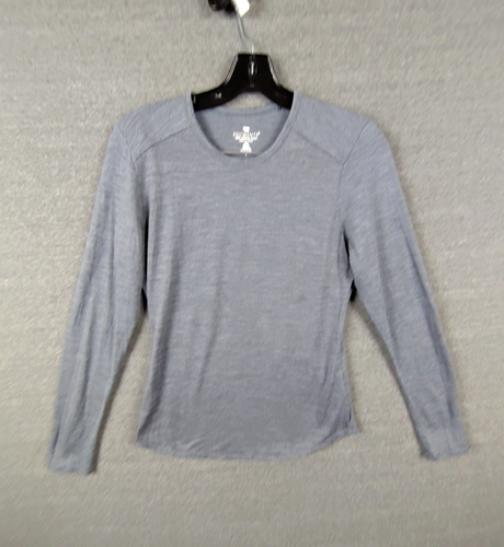 Segments Womens Shirt Small Gray Long Sleeve Merino Base Layer Ski Outdoor Gorp