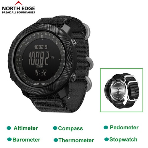 NORTH EDGE Mens Military Digital Sports Watch Waterproof Running Barometer Hours - Picture 2 of 21