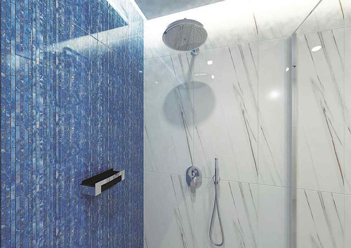 BYTRO Eckseifenkorb Edelstahl Schwarz 220x290x47 mm für Bad & WC >> zum Bohren - Bild 3 von 7