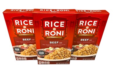 Rice A Roni Beef Flavored Rice Mix 6.8 oz (3 Pack)