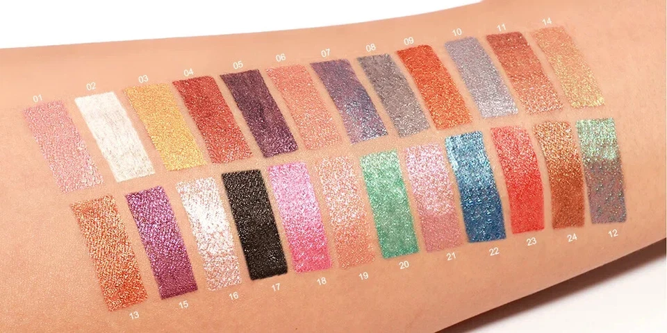 Diamond Liquid Eyeshadow Palette Shimmer Glitter Highlighter Metallic Eye shadow - Image 2 of 4