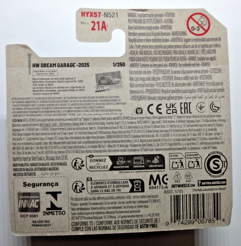 Hot Wheels - Mazda MX-5 Miata - Legends Tour - HW Dream Garage