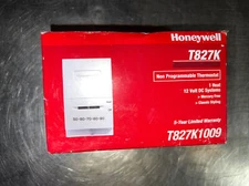 NOS Honeywell T827K1009 White 12VDC Non-Programmable Thermostat T827K