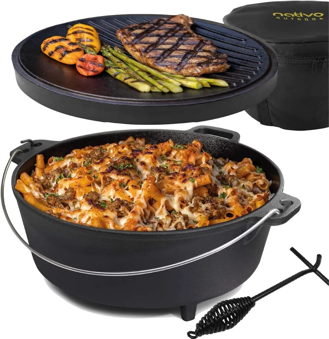 Cast iron camping pot deals