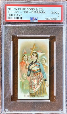 1890 N80 Duke Holidays SHROVE TIDE - DENMARK   PSA 2 GOOD