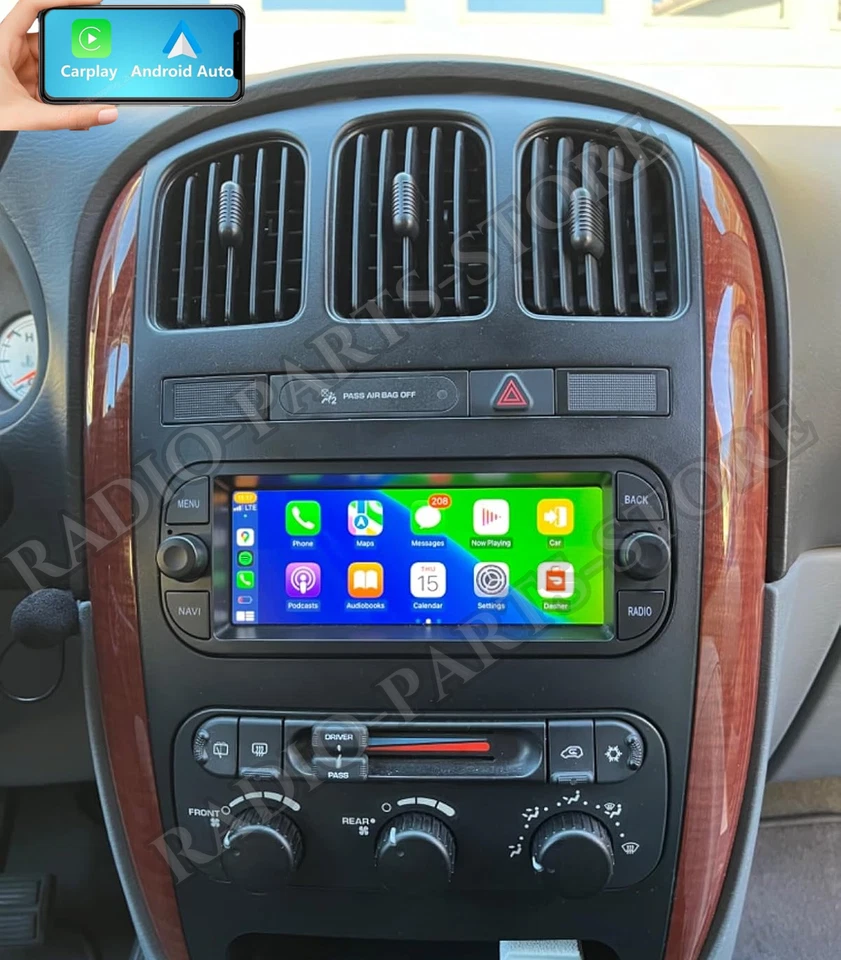 For Chrysler Town & Country 2002 2003 2004-2007 CarPlay Car Stereo Radio GPS DSP - Image 2 of 4