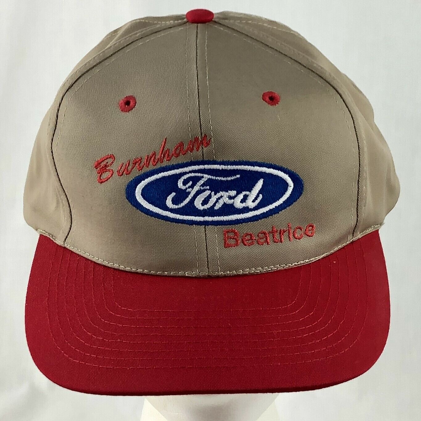 Burnham Ford SnapBack Trucker Hat Cap Beatrice Nebraska Car Truck Vintage
