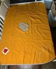 Vintage CU Blanket Yellow With Carrying Pouch Ron Williams Colorado University