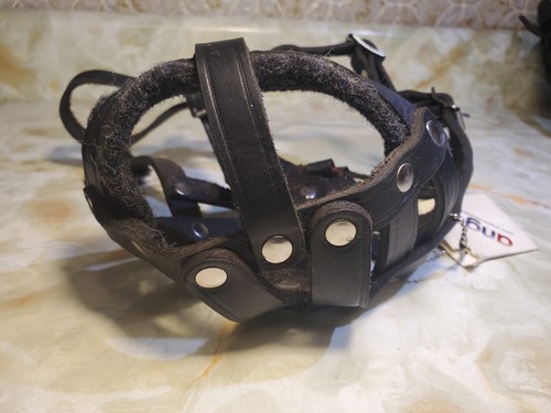 Angel Leather Basket Muzzle Sz BM2 ~ New Old Stock ~Short Snout ~ Bulldogs -READ - Picture 10 of 17