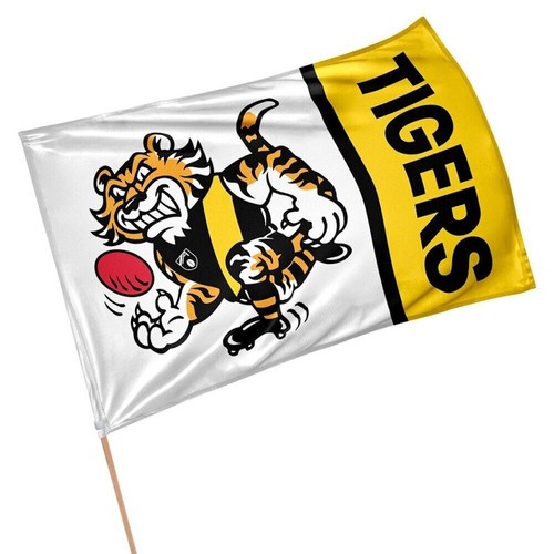 AFL Team Retro GAME DAY Flag Banner WITH Pole Fathers Day Man Cave Bar Work Gift - Picture 24 of 26