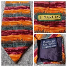 Jerry J.Garcia Men's Abstract Silk Tie Dawn At The Ritz Carlton Collection Eight