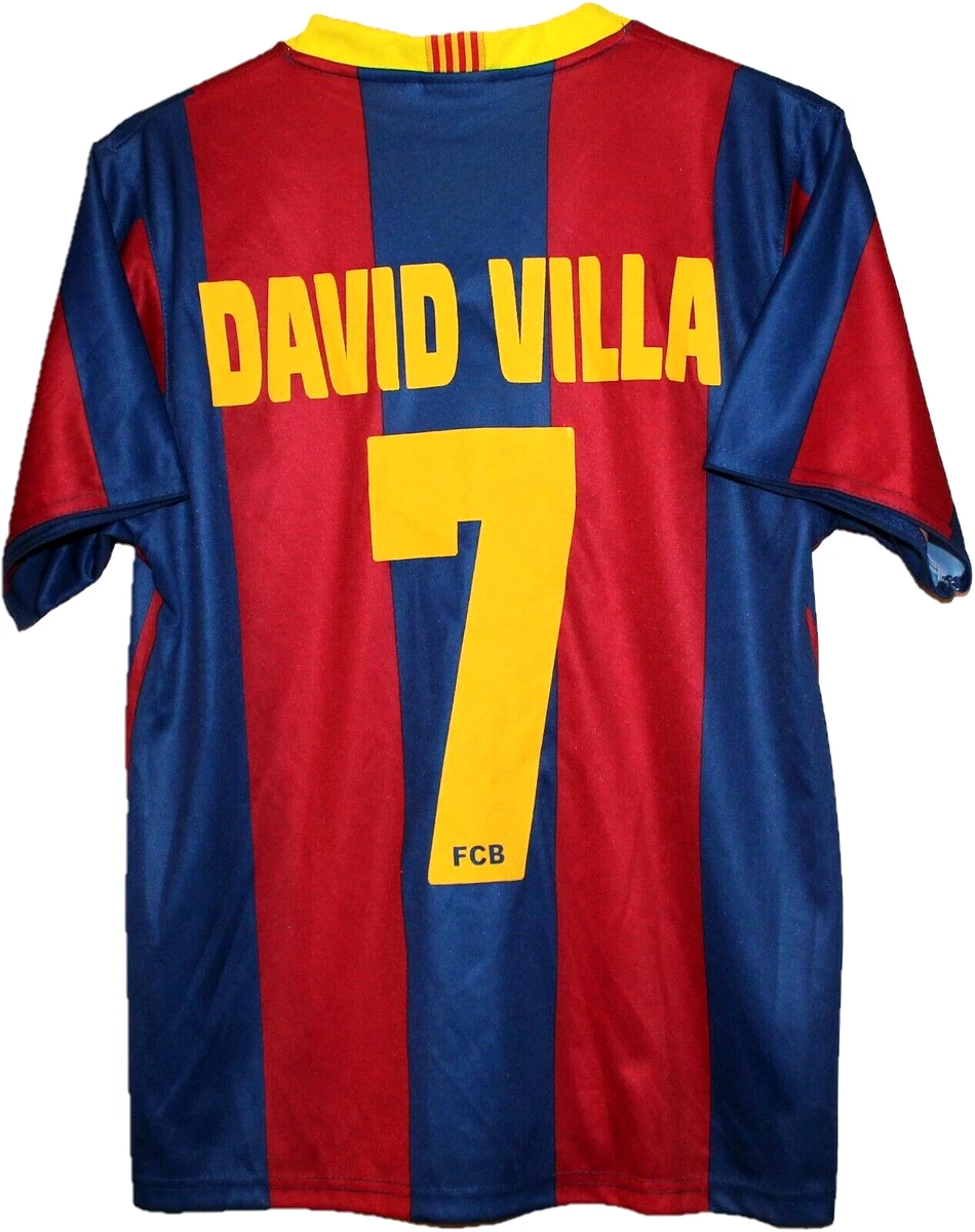 David Villa FC Barcelona International Club Soccer Fan Jerseys for