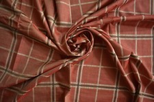 FNC Vintage Orange Saree Sambalpuri Woven Plaid Blend Silk Sari Used Fabric 5Yd.
