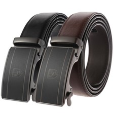 Trend Men's Real Leather Belt Automatic Buckle Belt Waist Strap Gift Jeans Hot