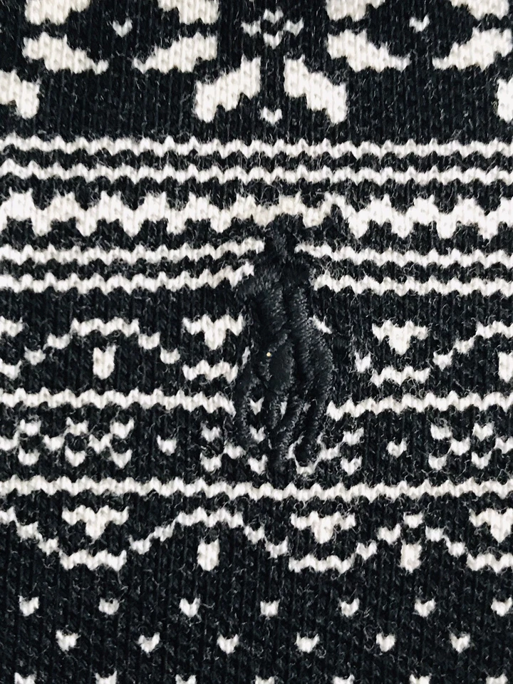 Vestido Suéter Polo Ralph Lauren Niño 4/4T Niña Algodón Tejido Negro Blanco Usado en Excelente Condición Foto 4 de 4